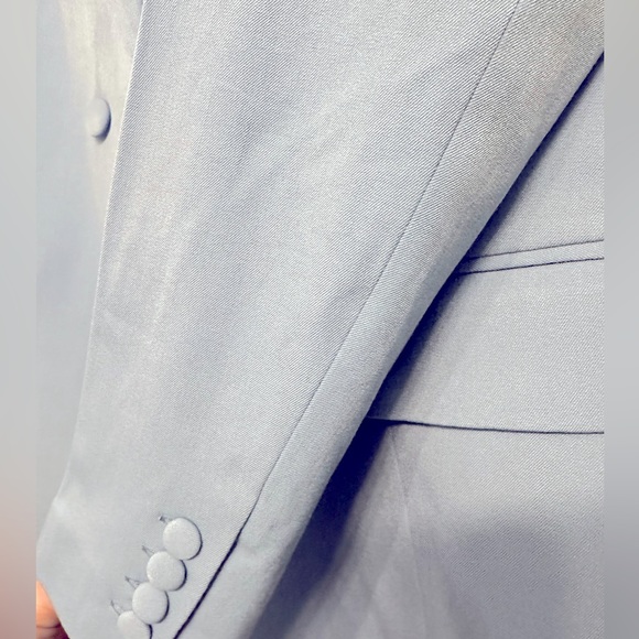 We wore what double breasted blazer women size medium Storm Baby blue NWT - Picture 6 of 9